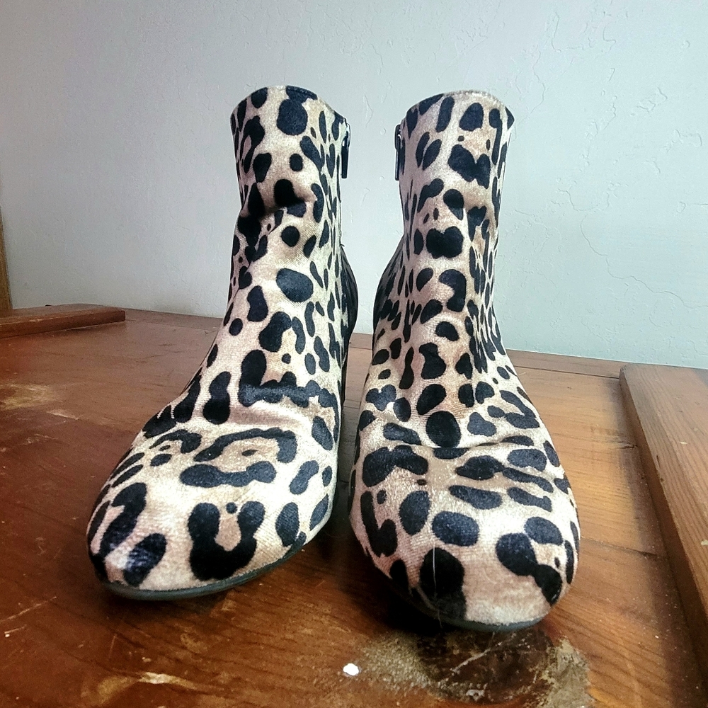 A New Day Velvet Cheetah Print Boots - Picture 3 of 4